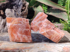 Natural Rhombohedral Sunset Orange Calcite Specimens x 6 From Spitzkop, Namibia - Toprock Gemstones and Minerals 