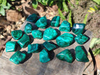 Polished Flower Banded Malachite Free Forms x 35 From Congo - Toprock Gemstones and Minerals 