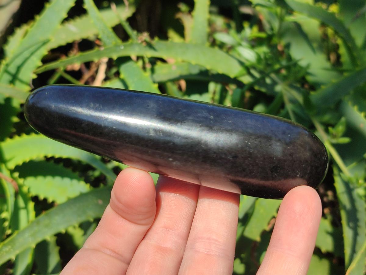 Polished Black Basalt Massage Wands x 12 From Madagascar - Toprock Gemstones and Minerals 