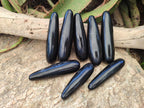 Polished Black Basalt Massage Wands x 12 From Madagascar - Toprock Gemstones and Minerals 