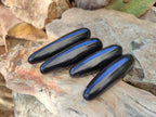 Polished Black Basalt Massage Wands x 12 From Madagascar - Toprock Gemstones and Minerals 