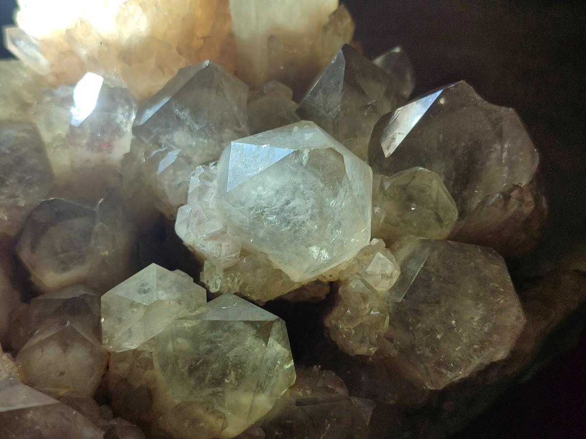 Natural Large Cascading White Phantom Smokey Luena Quartz Cluster x 1 From Luena, Congo - Toprock Gemstones and Minerals 