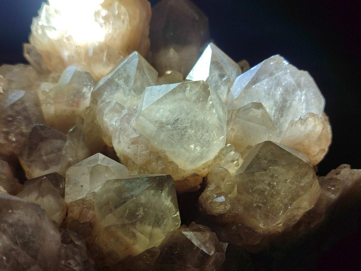 Natural Large Cascading White Phantom Smokey Luena Quartz Cluster x 1 From Luena, Congo - Toprock Gemstones and Minerals 