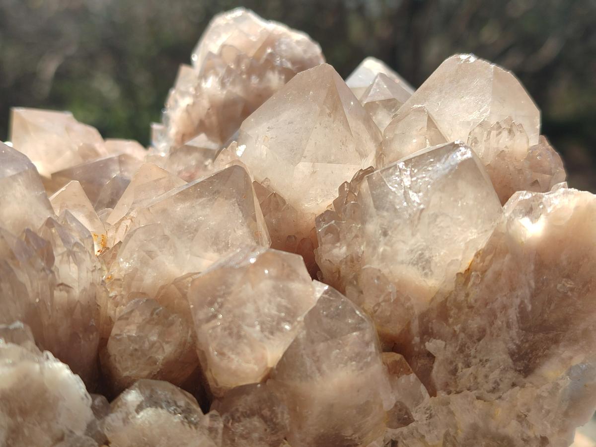 Natural Large Cascading White Phantom Smokey Luena Quartz Cluster x 1 From Luena, Congo - Toprock Gemstones and Minerals 