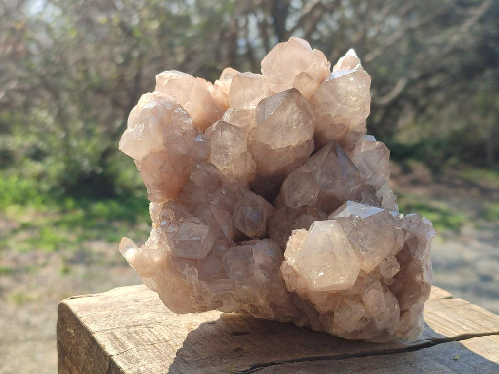 Natural Large Cascading White Phantom Smokey Luena Quartz Cluster x 1 From Luena, Congo - Toprock Gemstones and Minerals 