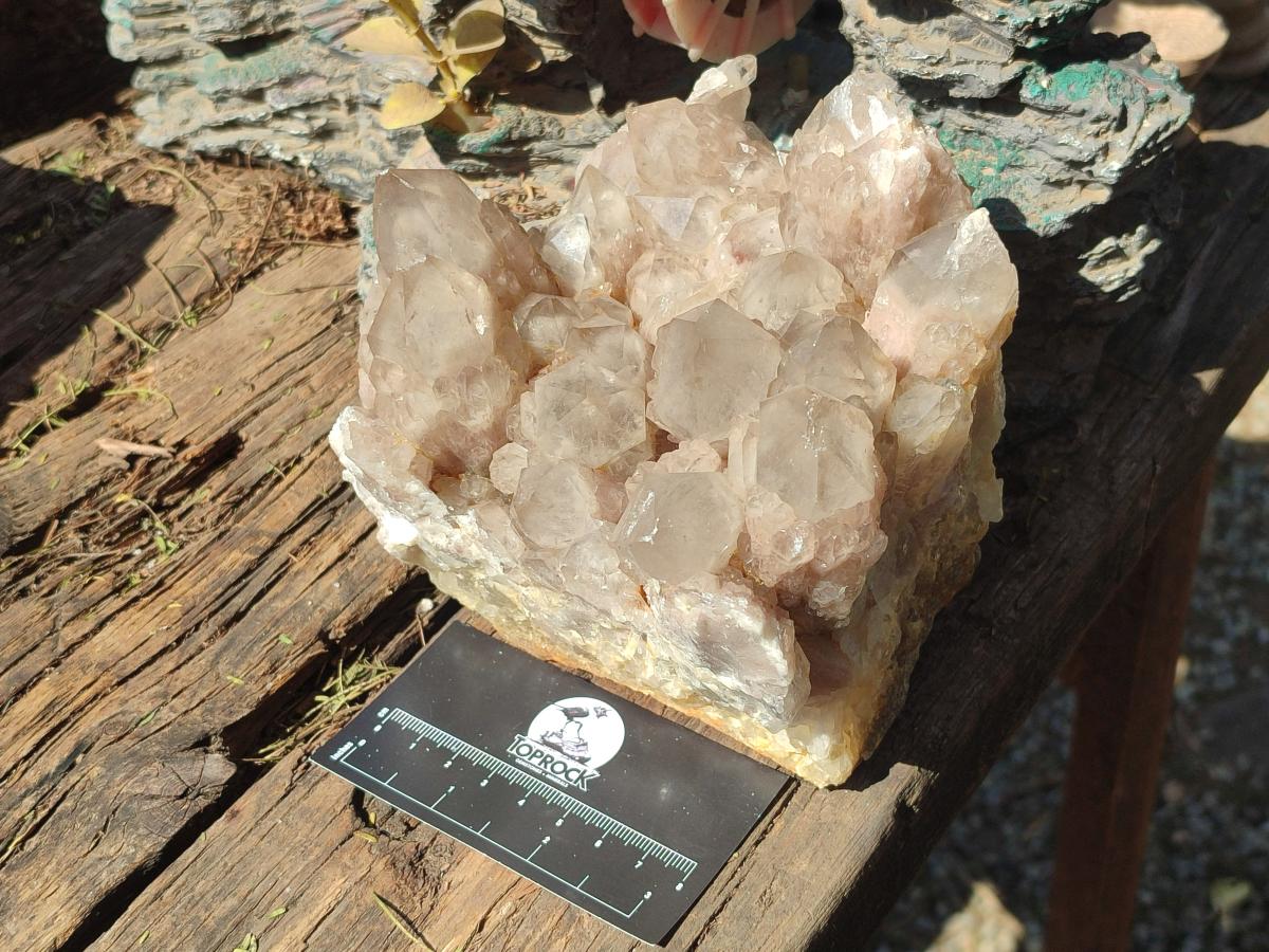 Natural Large Cascading White Phantom Smokey Luena Quartz Cluster x 1 From Luena, Congo - Toprock Gemstones and Minerals 
