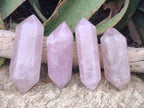 Polished Double Terminated Gemmy Rose Quartz Crystals x 4 From Madagascar - Toprock Gemstones and Minerals 