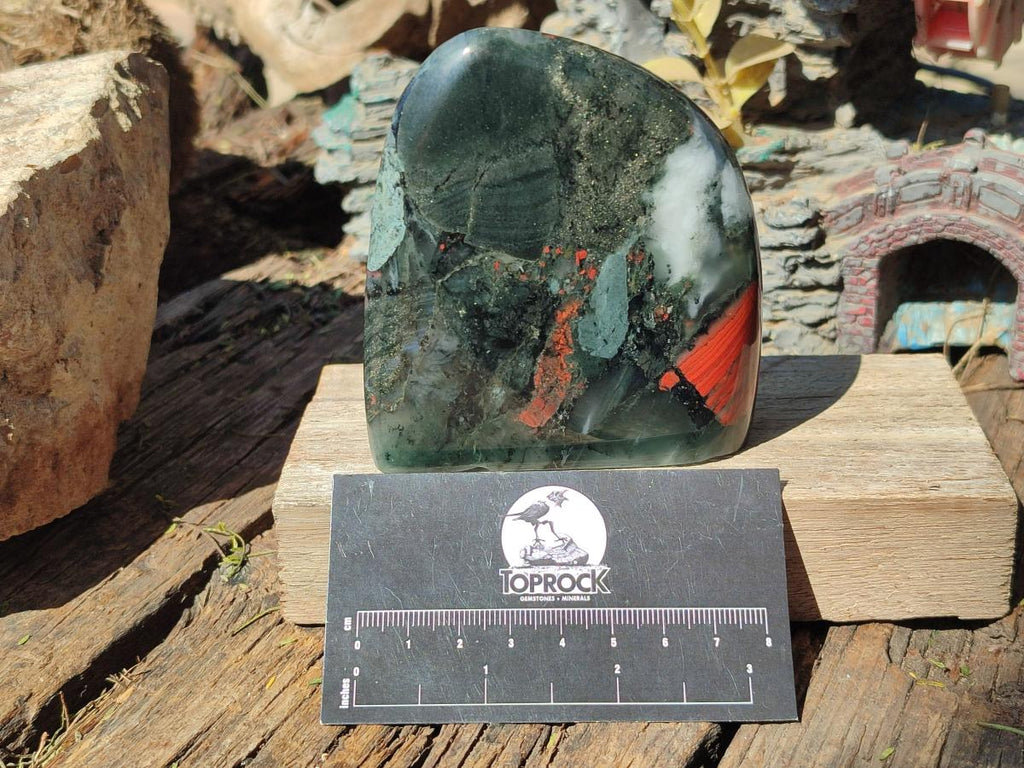 Polished Bloodstone Standing Display Pieces x 3 From Swaziland - Toprock Gemstones and Minerals 