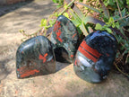 Polished Bloodstone Standing Display Pieces x 3 From Swaziland - Toprock Gemstones and Minerals 