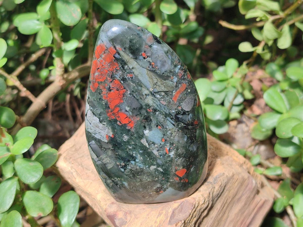 Polished Bloodstone Standing Display Pieces x 3 From Swaziland - Toprock Gemstones and Minerals 