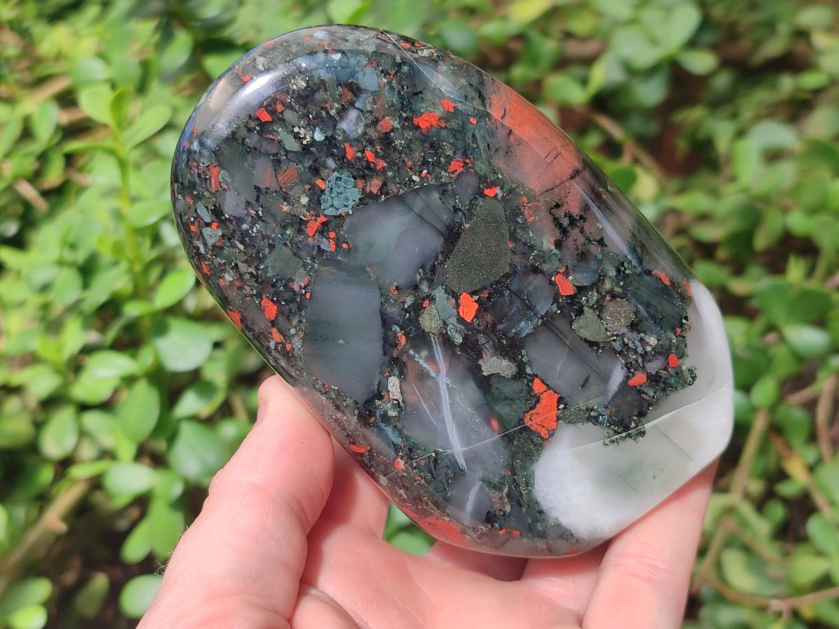 Polished Bloodstone Standing Display Pieces x 3 From Swaziland - Toprock Gemstones and Minerals 