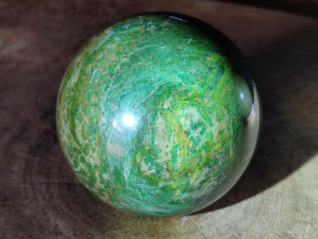 Polished Large Verdite Spheres x 2 From Barberton, South Africa - Toprock Gemstones and Minerals 