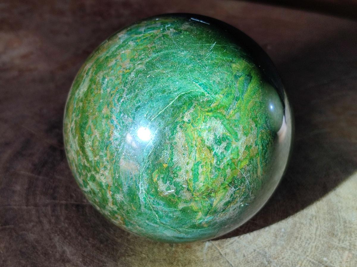 Polished Large Verdite Spheres x 2 From Barberton, South Africa - Toprock Gemstones and Minerals 
