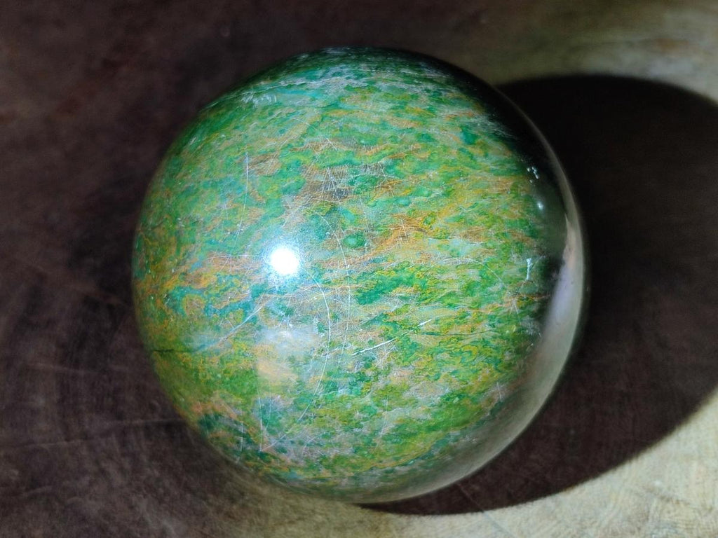 Polished Large Verdite Spheres x 2 From Barberton, South Africa - Toprock Gemstones and Minerals 