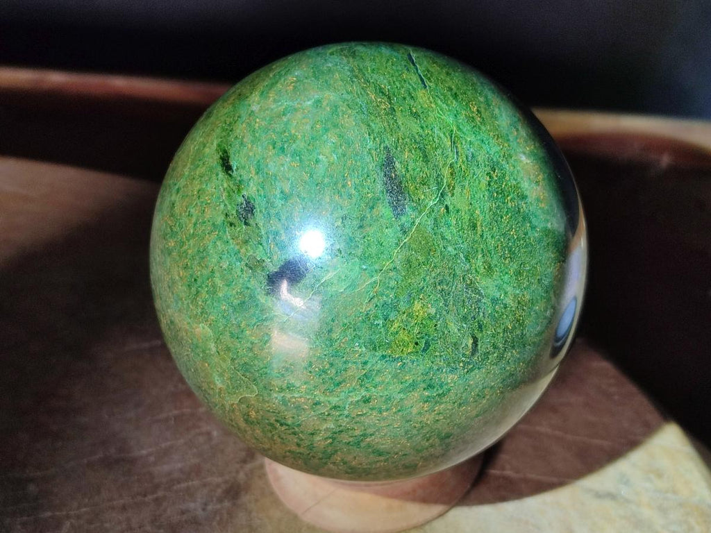Polished Large Verdite Spheres x 2 From Barberton, South Africa - Toprock Gemstones and Minerals 