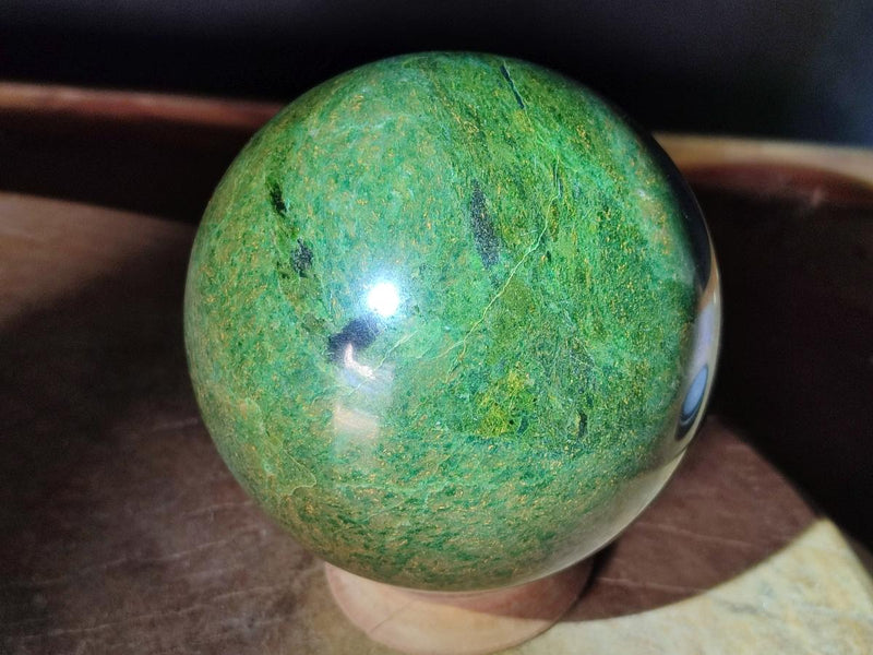 Polished Large Verdite Spheres x 2 From Barberton, South Africa - Toprock Gemstones and Minerals 