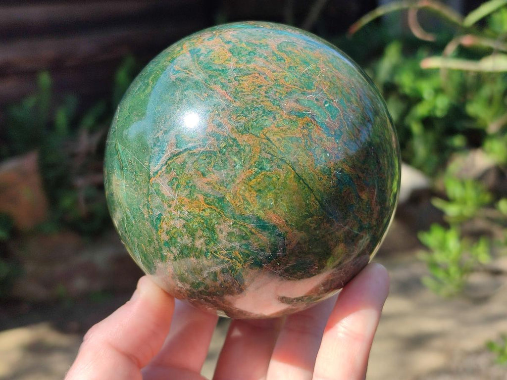 Polished Large Verdite Spheres x 2 From Barberton, South Africa - Toprock Gemstones and Minerals 