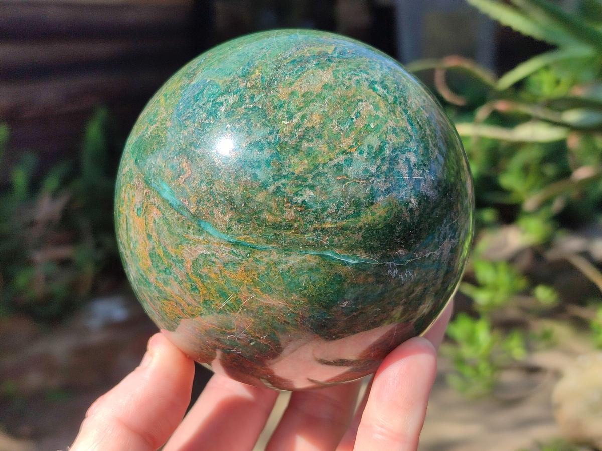 Polished Large Verdite Spheres x 2 From Barberton, South Africa - Toprock Gemstones and Minerals 
