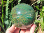 Polished Large Verdite Spheres x 2 From Barberton, South Africa - Toprock Gemstones and Minerals 