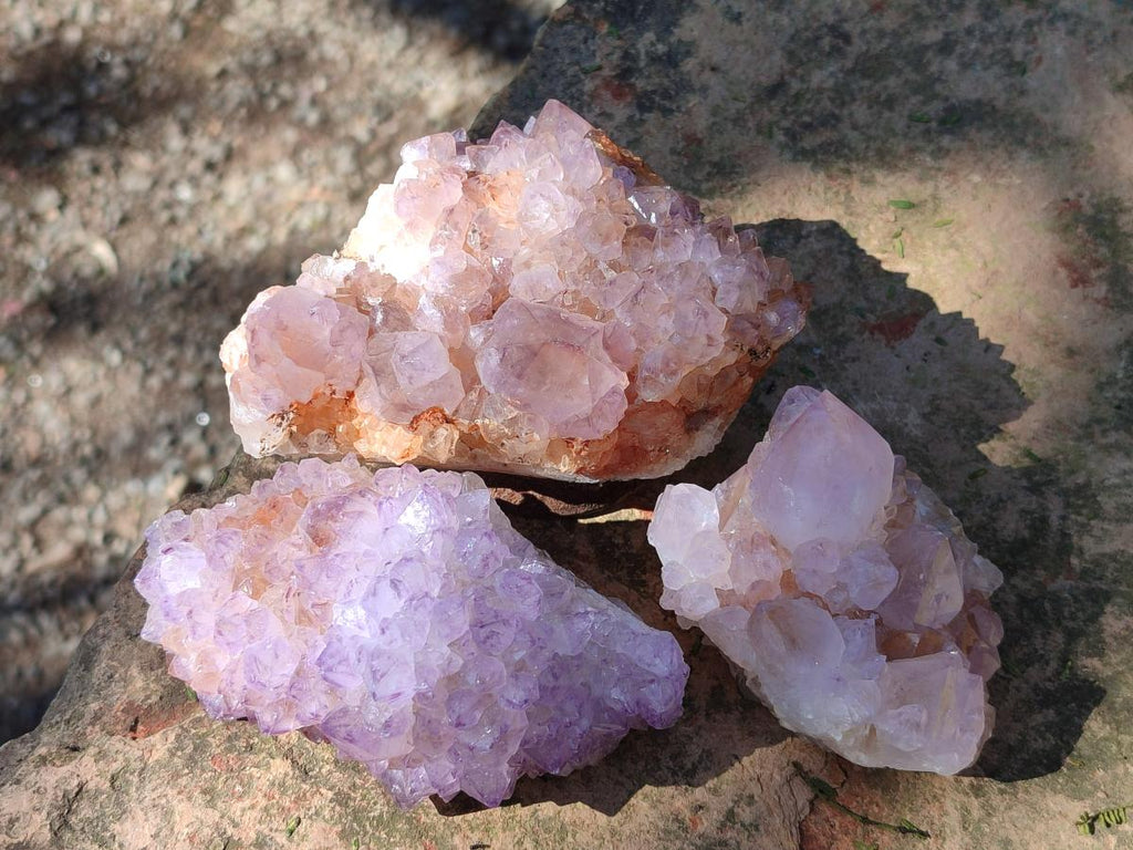 Natural Spirit Amethyst Clusters x 4 From Boekenhouthoek, South Africa - Toprock Gemstones and Minerals 