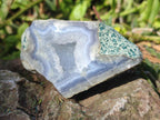 Polished One Side Blue Lace Agate Geodes x 12 From Nsanje, Malawi - Toprock Gemstones and Minerals 