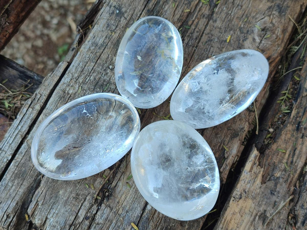 Polished Rock Crystal Galets x 24 From Amoron’i Mania, Madagascar - Toprock Gemstones and Minerals 