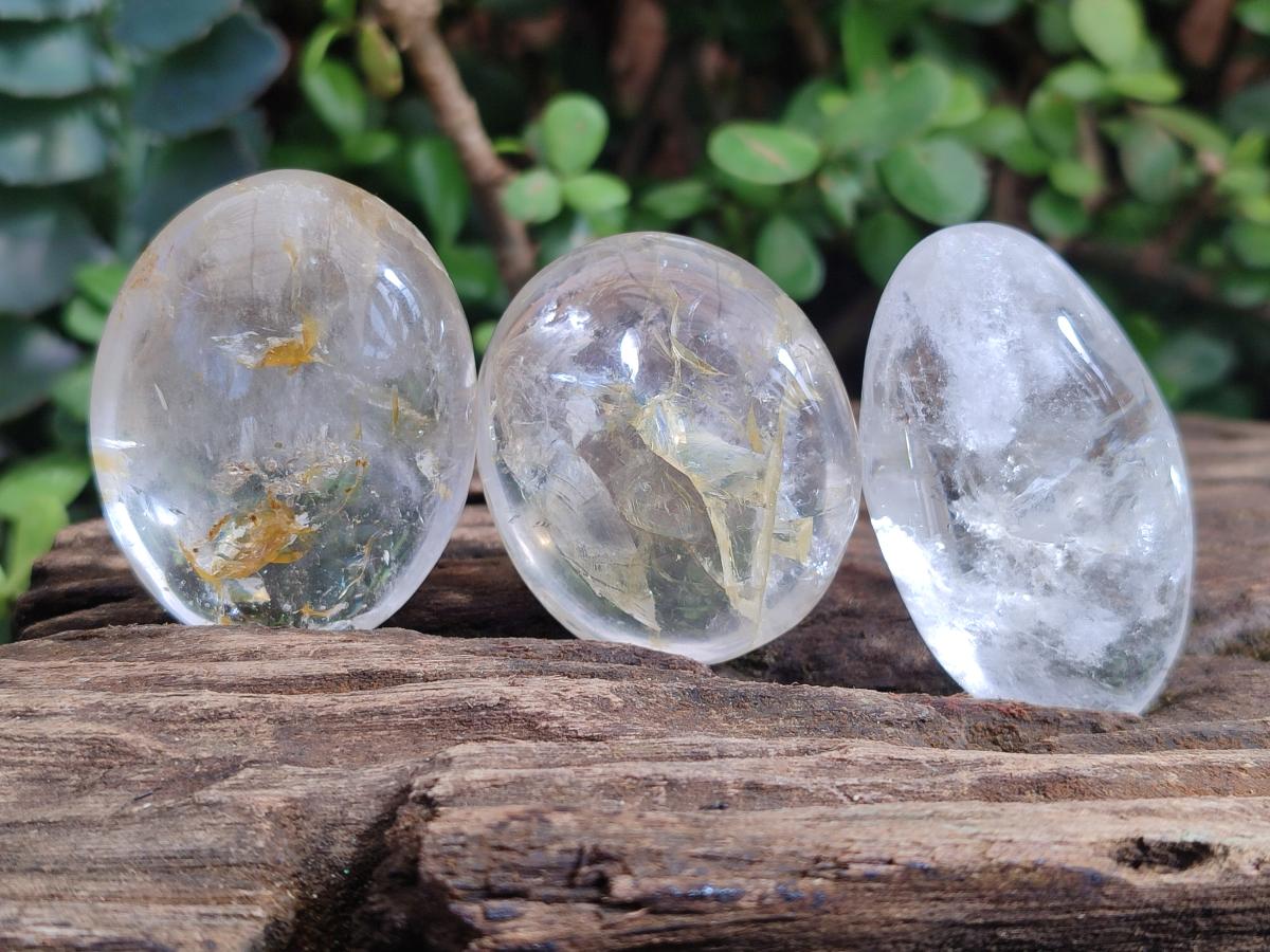 Polished Rock Crystal Galets x 24 From Amoron’i Mania, Madagascar - Toprock Gemstones and Minerals 