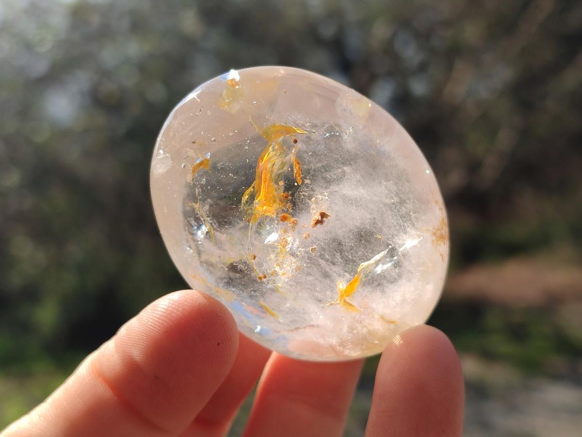 Polished Rock Crystal Galets x 24 From Amoron’i Mania, Madagascar - Toprock Gemstones and Minerals 