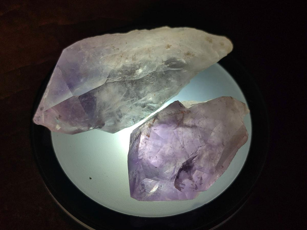 Natural Jacaranda Amethyst Single Crystals x 35 From Mumbwa, Zambia - Toprock Gemstones and Minerals 