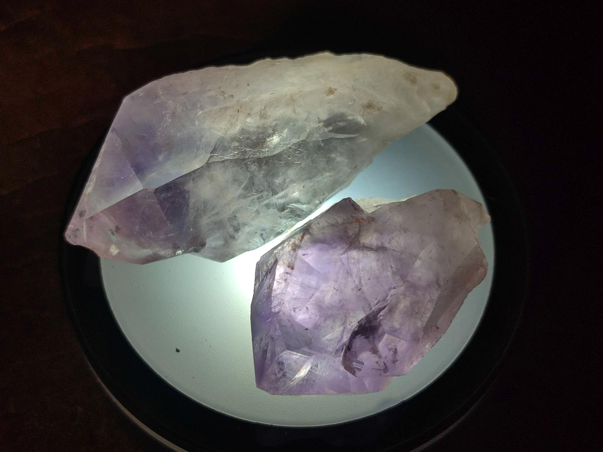 Natural Jacaranda Amethyst Single Crystals x 35 From Mumbwa, Zambia - Toprock Gemstones and Minerals 