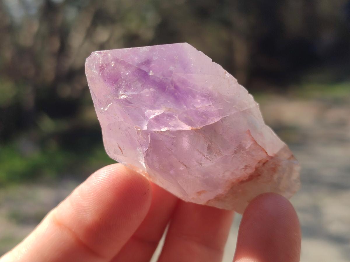 Natural Jacaranda Amethyst Single Crystals x 35 From Mumbwa, Zambia - Toprock Gemstones and Minerals 