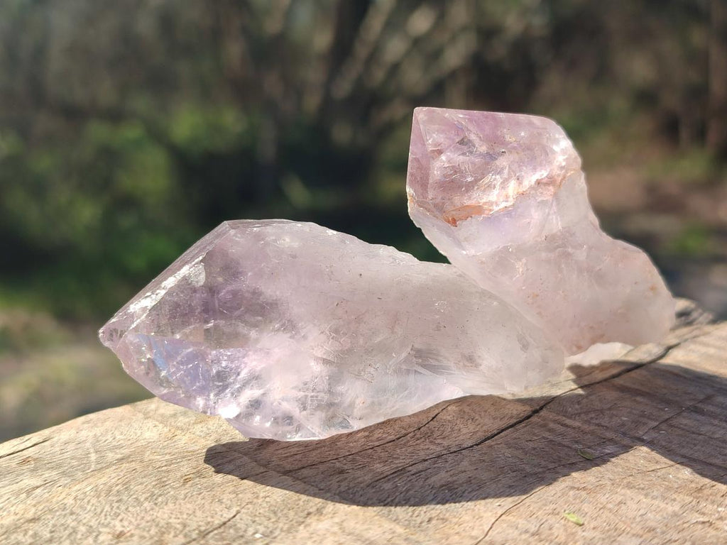 Natural Jacaranda Amethyst Single Crystals x 35 From Mumbwa, Zambia - Toprock Gemstones and Minerals 