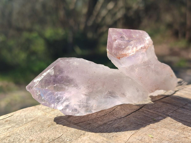 Natural Jacaranda Amethyst Single Crystals x 35 From Mumbwa, Zambia - Toprock Gemstones and Minerals 