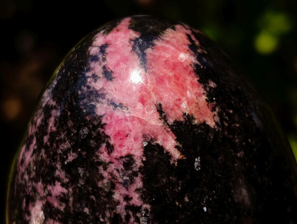 Polished Rhodonite Gemstone Eggs x 3 From Ambindavato, Madagascar - Toprock Gemstones and Minerals 