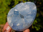 Polished and Natural Blue Celestite Eggs x 3 From Sakoany, Madagascar - Toprock Gemstones and Minerals 