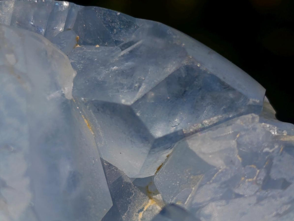 Polished and Natural Blue Celestite Eggs x 3 From Sakoany, Madagascar - Toprock Gemstones and Minerals 