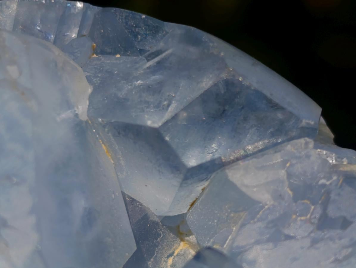 Polished and Natural Blue Celestite Eggs x 3 From Sakoany, Madagascar - Toprock Gemstones and Minerals 