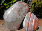 Polished Shashe River Agate Standing Display Pieces x 2 From Shashe River, Zimbabwe - Toprock Gemstones and Minerals 