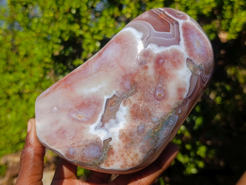 Polished Shashe River Agate Standing Display Pieces x 2 From Shashe River, Zimbabwe - Toprock Gemstones and Minerals 