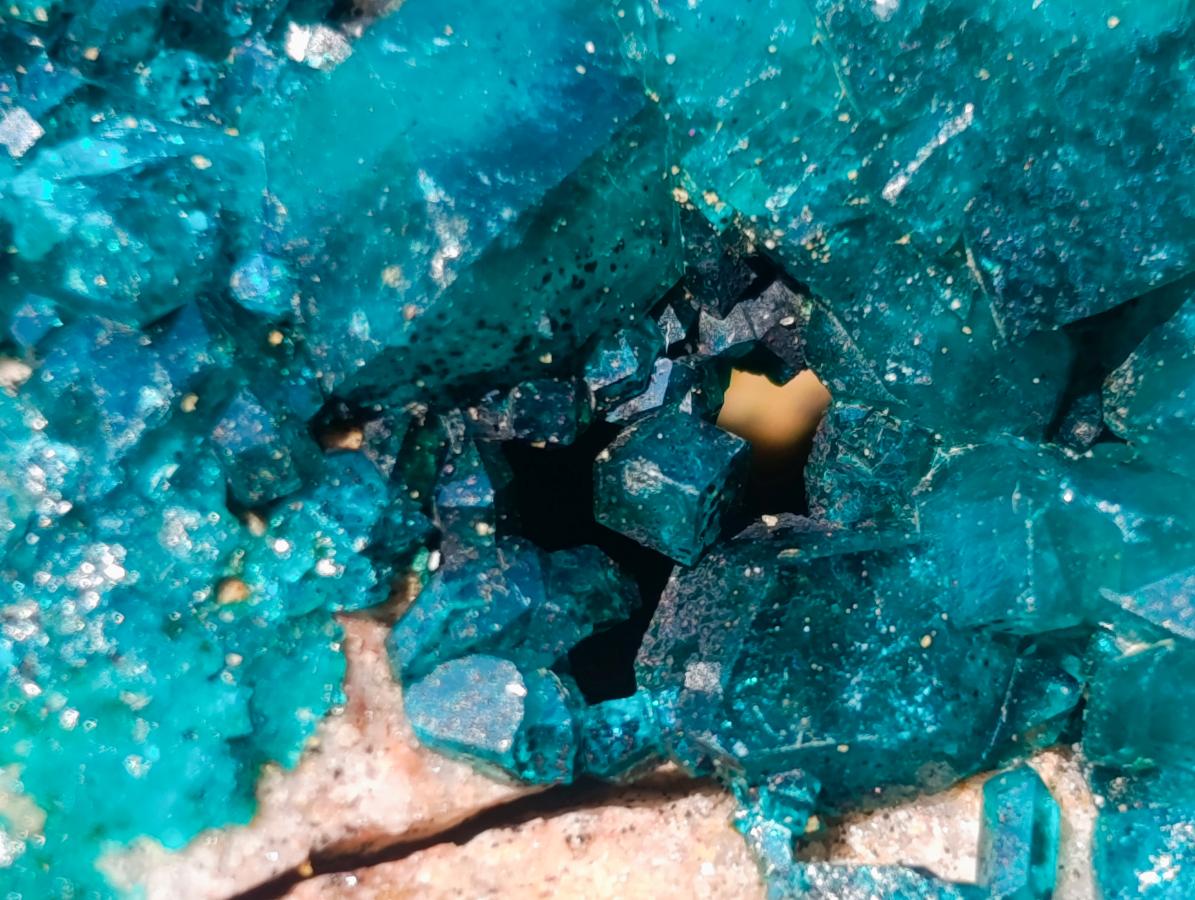 Natural Large Cabinet Size Triangular Dioptase on Dolomite Specimen x 1 From Mashamba East Mine, Congo - Toprock Gemstones and Minerals 