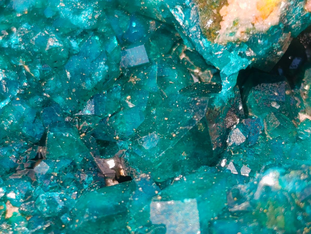 Natural Large Cabinet Size Triangular Dioptase on Dolomite Specimen x 1 From Mashamba East Mine, Congo - Toprock Gemstones and Minerals 
