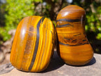 Polished Golden Tigers Eye Free Forms x 6 From Prieska, South Africa - Toprock Gemstones and Minerals 
