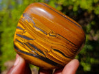 Polished Golden Tigers Eye Free Forms x 6 From Prieska, South Africa - Toprock Gemstones and Minerals 