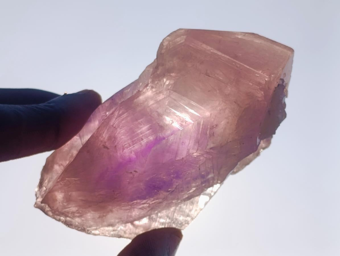 Natural Jacaranda Amethyst Single Crystals x 12 From Mumbwa, Zambia - Toprock Gemstones and Minerals 