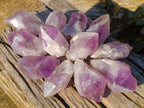 Natural Jacaranda Amethyst Single Crystals x 12 From Mumbwa, Zambia - Toprock Gemstones and Minerals 