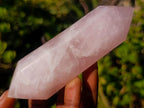 Polished Double Terminated Gemmy Rose Quartz Crystals x 6 From Madagascar - Toprock Gemstones and Minerals 