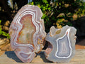 Polished One Side Red Shashe River Agate Slices x 6 From Shashe River, Zimbabwe - Toprock Gemstones and Minerals 