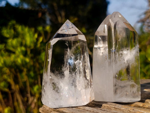 Polished Clear Quartz Crystals x 6 From Madagascar - Toprock Gemstones and Minerals 
