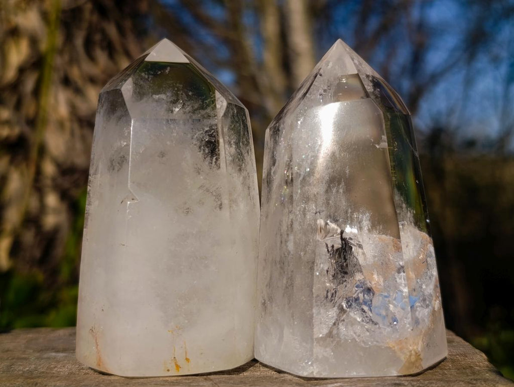 Polished Clear Quartz Crystals x 6 From Madagascar - Toprock Gemstones and Minerals 