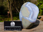 Polished and Natural Large Blue Lace Agate Standing Display Piece x 1 From Nsanje, Malawi - Toprock Gemstones and Minerals 